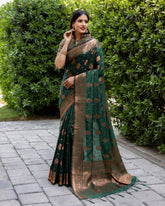 Premium Green Color Soft Silk Sarees
